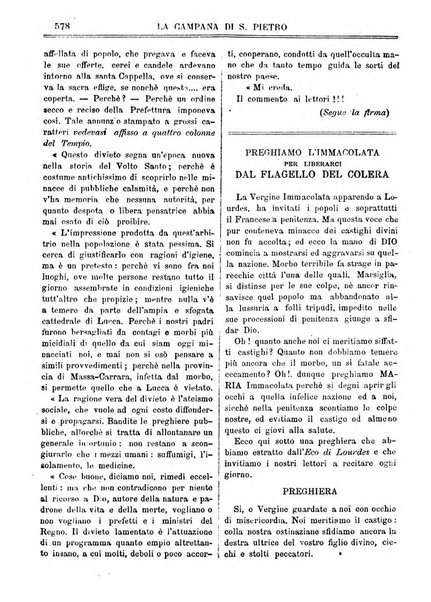 La campana di S. Pietro bollettino religioso settimanale