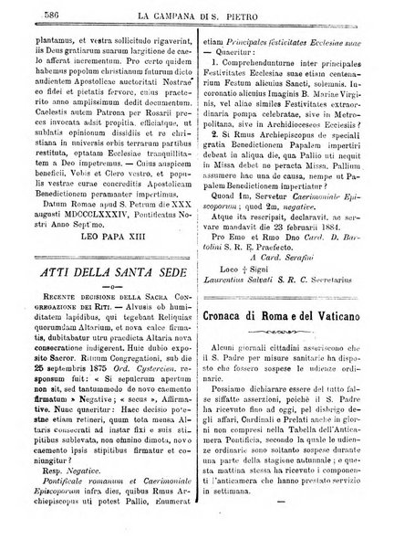 La campana di S. Pietro bollettino religioso settimanale