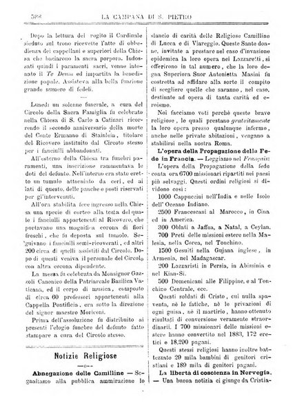 La campana di S. Pietro bollettino religioso settimanale