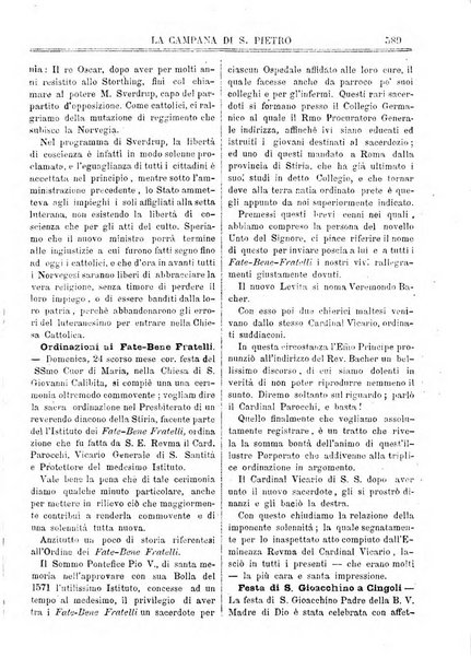 La campana di S. Pietro bollettino religioso settimanale