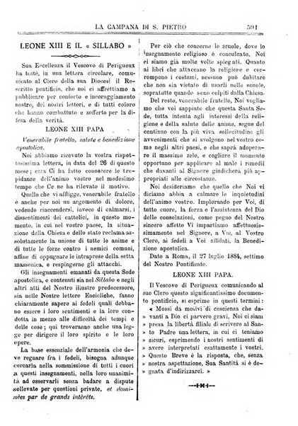 La campana di S. Pietro bollettino religioso settimanale