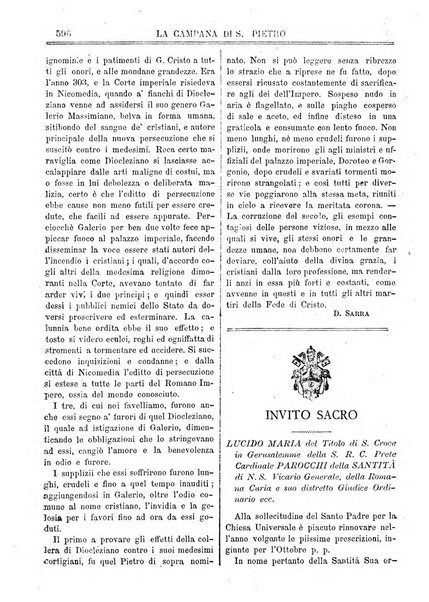 La campana di S. Pietro bollettino religioso settimanale