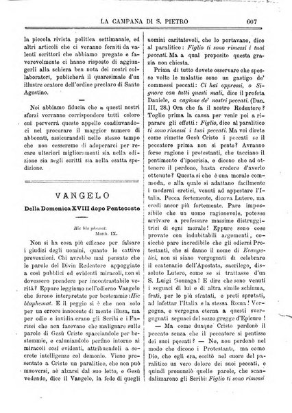 La campana di S. Pietro bollettino religioso settimanale