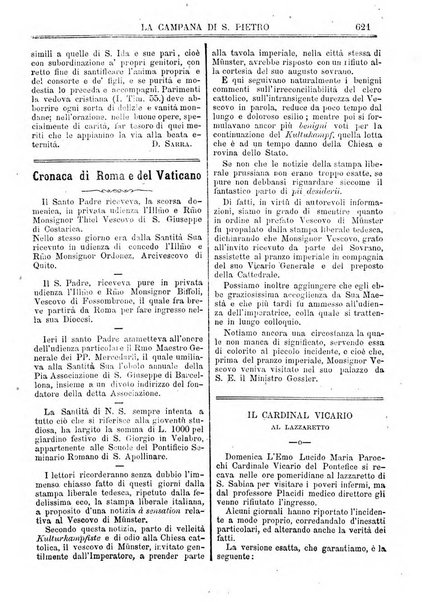 La campana di S. Pietro bollettino religioso settimanale