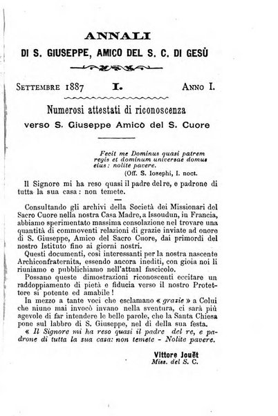 Annali di S. Giuseppe, amico del sacro cuore di Gesu