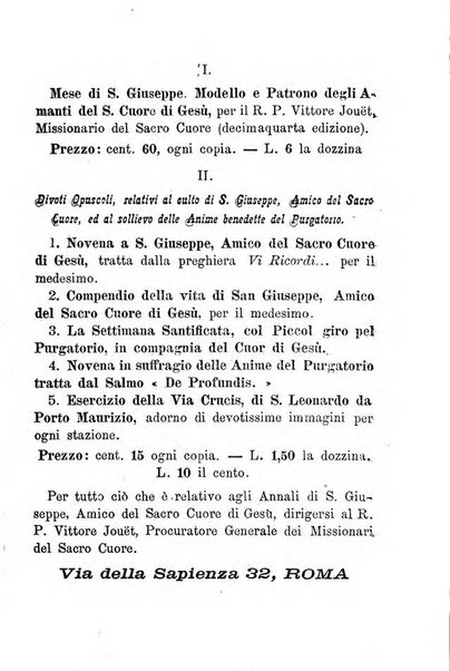 Annali di S. Giuseppe, amico del sacro cuore di Gesu