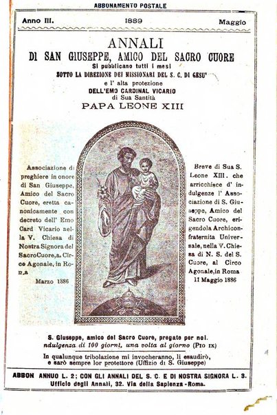 Annali di S. Giuseppe, amico del sacro cuore di Gesu