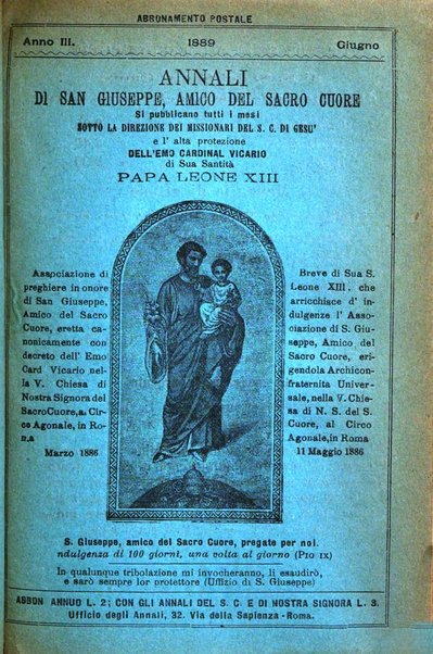 Annali di S. Giuseppe, amico del sacro cuore di Gesu