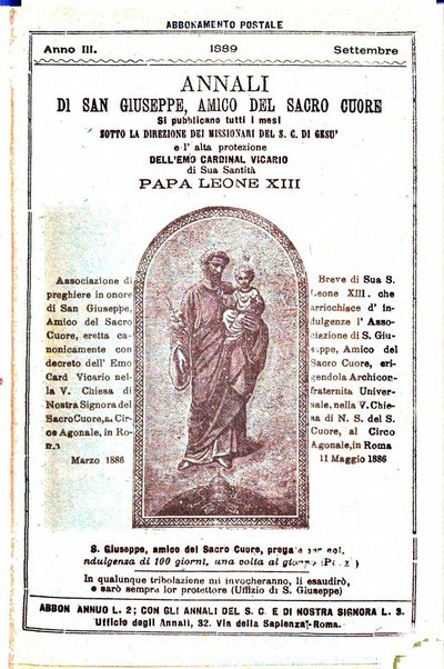 Annali di S. Giuseppe, amico del sacro cuore di Gesu