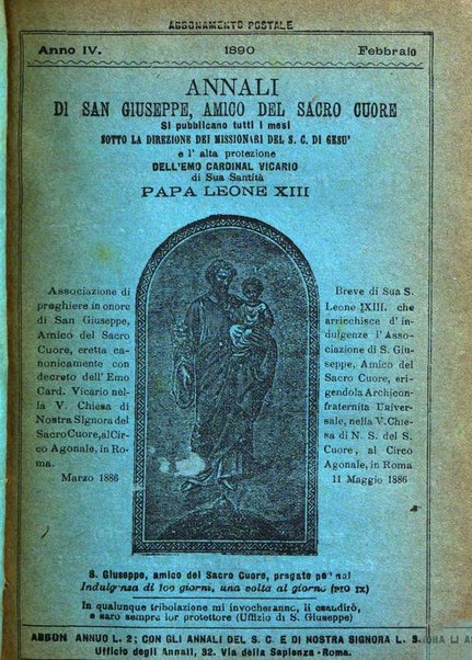 Annali di S. Giuseppe, amico del sacro cuore di Gesu