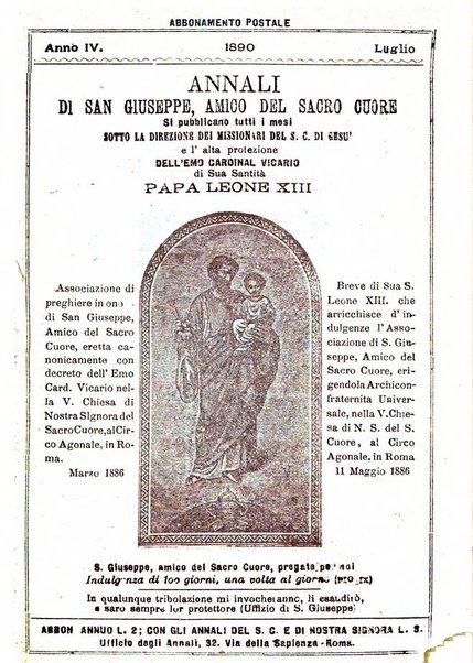 Annali di S. Giuseppe, amico del sacro cuore di Gesu