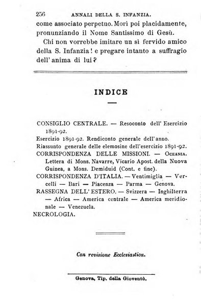 Annali dell'Opera della S. Infanzia