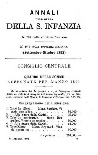 Annali dell'Opera della S. Infanzia