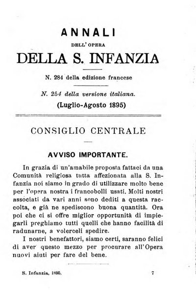 Annali dell'Opera della S. Infanzia