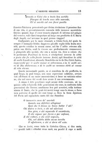 L'oriente serafico bollettino ufficiale per la celebrazione del VII centenario del Terz'Ordine Francescano