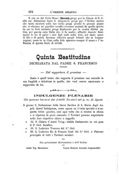 L'oriente serafico bollettino ufficiale per la celebrazione del VII centenario del Terz'Ordine Francescano