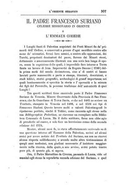 L'oriente serafico bollettino ufficiale per la celebrazione del VII centenario del Terz'Ordine Francescano