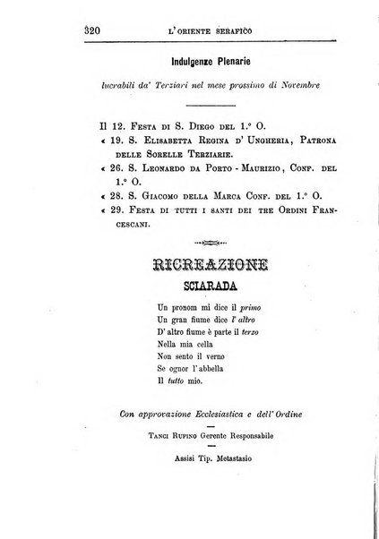 L'oriente serafico bollettino ufficiale per la celebrazione del VII centenario del Terz'Ordine Francescano