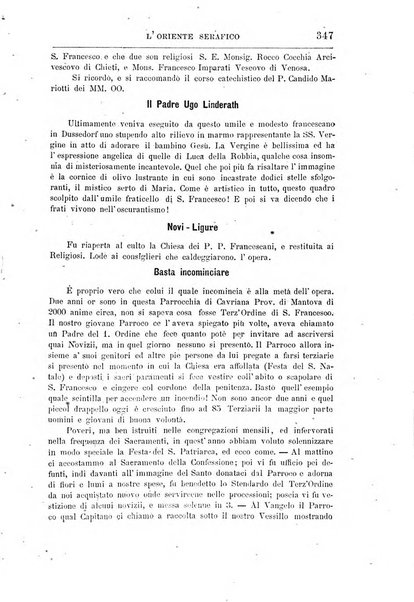 L'oriente serafico bollettino ufficiale per la celebrazione del VII centenario del Terz'Ordine Francescano