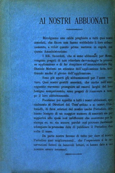 L'oriente serafico bollettino ufficiale per la celebrazione del VII centenario del Terz'Ordine Francescano