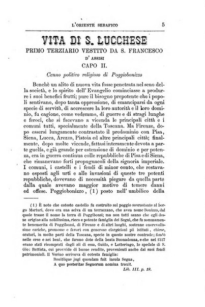 L'oriente serafico bollettino ufficiale per la celebrazione del VII centenario del Terz'Ordine Francescano