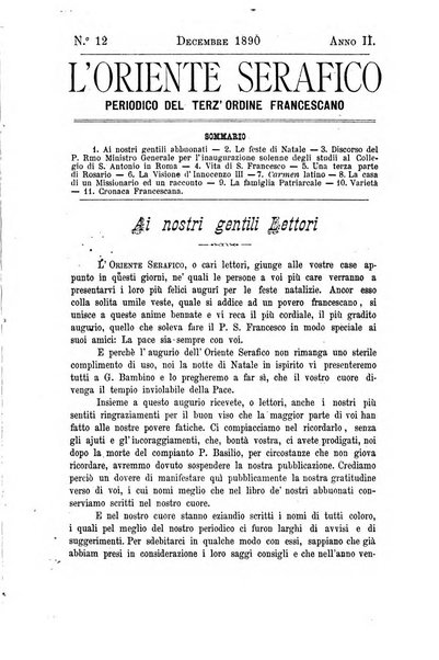 L'oriente serafico bollettino ufficiale per la celebrazione del VII centenario del Terz'Ordine Francescano