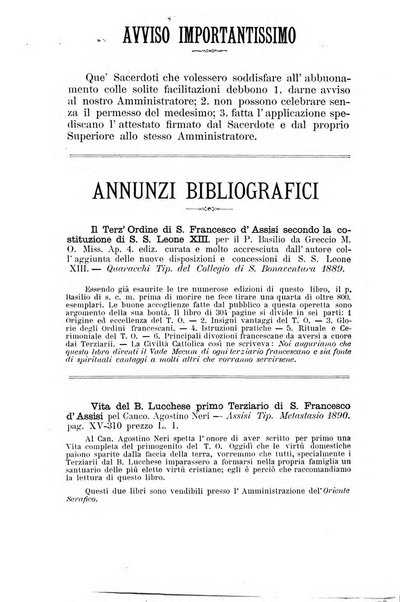 L'oriente serafico bollettino ufficiale per la celebrazione del VII centenario del Terz'Ordine Francescano