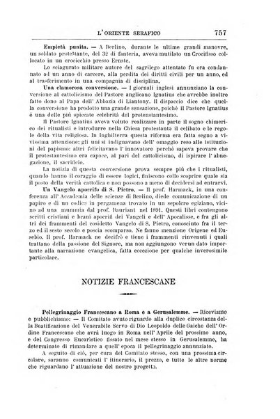 L'oriente serafico bollettino ufficiale per la celebrazione del VII centenario del Terz'Ordine Francescano