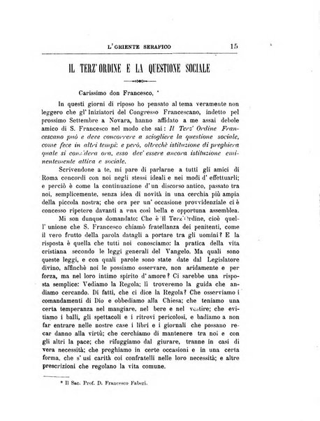 L'oriente serafico bollettino ufficiale per la celebrazione del VII centenario del Terz'Ordine Francescano