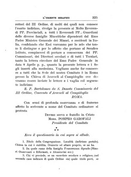 L'oriente serafico bollettino ufficiale per la celebrazione del VII centenario del Terz'Ordine Francescano