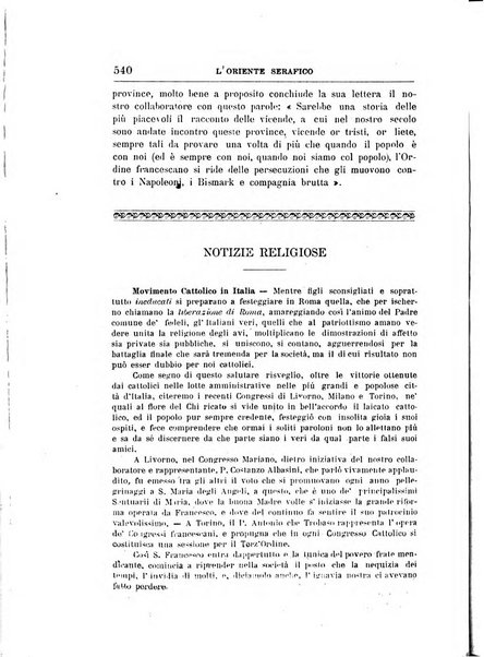 L'oriente serafico bollettino ufficiale per la celebrazione del VII centenario del Terz'Ordine Francescano