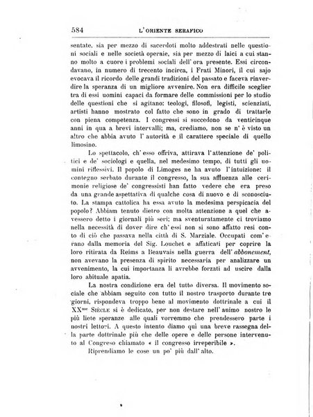 L'oriente serafico bollettino ufficiale per la celebrazione del VII centenario del Terz'Ordine Francescano