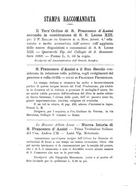 L'oriente serafico bollettino ufficiale per la celebrazione del VII centenario del Terz'Ordine Francescano