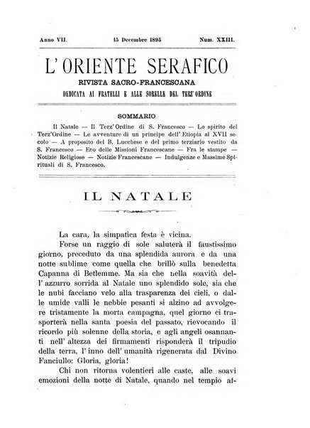 L'oriente serafico bollettino ufficiale per la celebrazione del VII centenario del Terz'Ordine Francescano