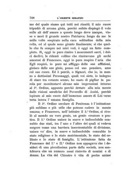 L'oriente serafico bollettino ufficiale per la celebrazione del VII centenario del Terz'Ordine Francescano