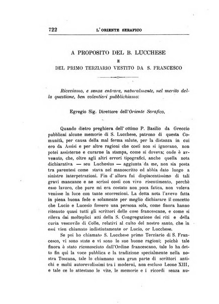 L'oriente serafico bollettino ufficiale per la celebrazione del VII centenario del Terz'Ordine Francescano