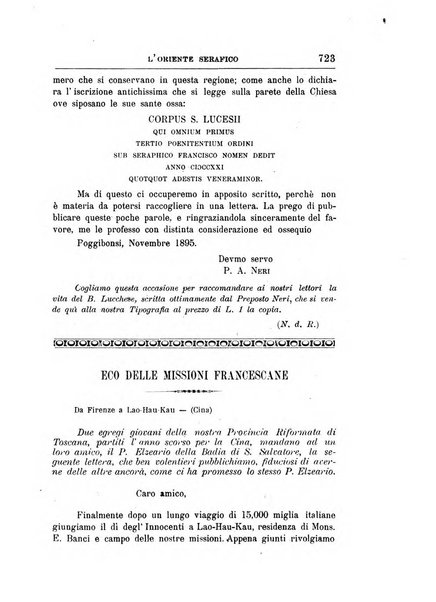 L'oriente serafico bollettino ufficiale per la celebrazione del VII centenario del Terz'Ordine Francescano