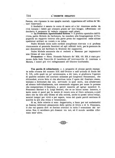 L'oriente serafico bollettino ufficiale per la celebrazione del VII centenario del Terz'Ordine Francescano