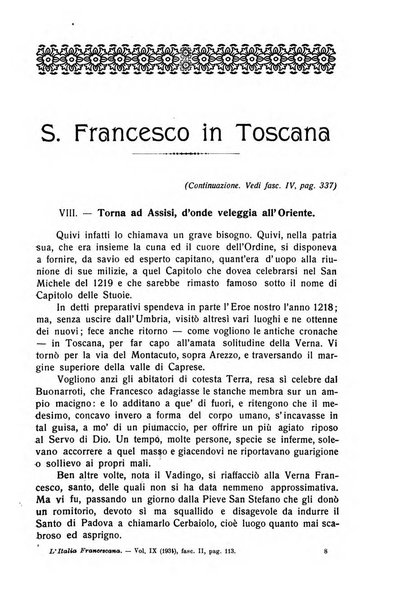 L'Italia francescana rivista trimestrale di cultura francescana