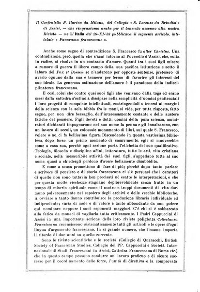 L'Italia francescana rivista trimestrale di cultura francescana