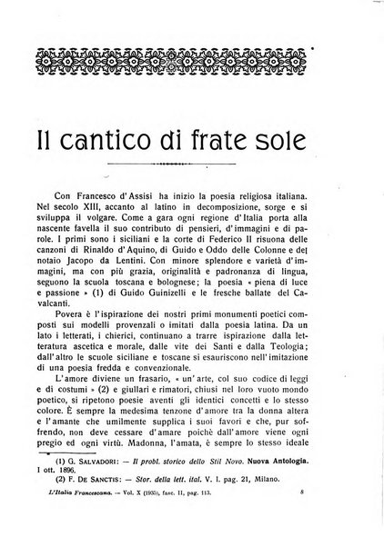 L'Italia francescana rivista trimestrale di cultura francescana