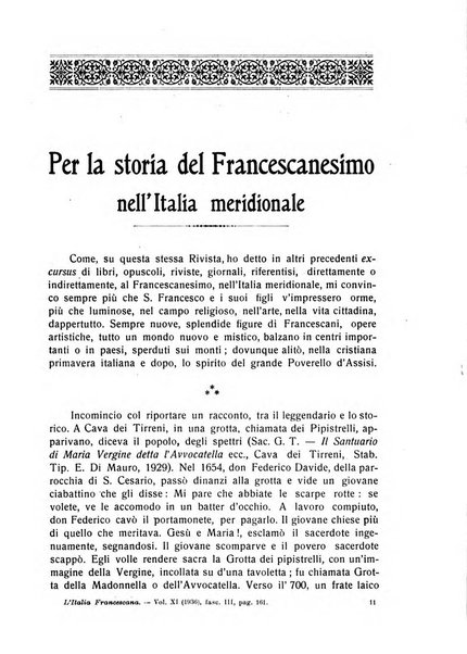 L'Italia francescana rivista trimestrale di cultura francescana