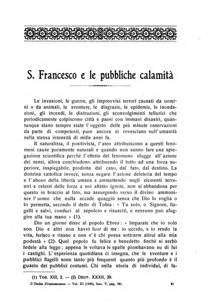 L'Italia francescana rivista trimestrale di cultura francescana