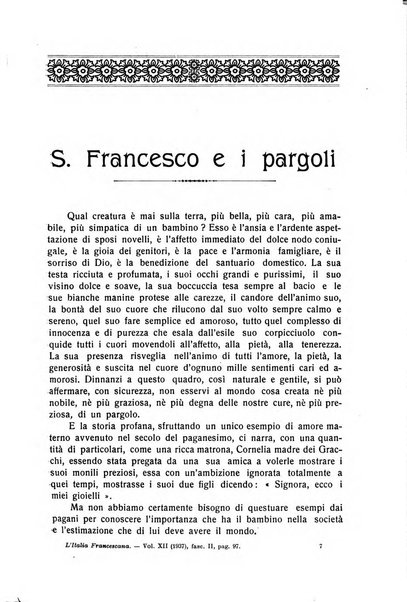 L'Italia francescana rivista trimestrale di cultura francescana