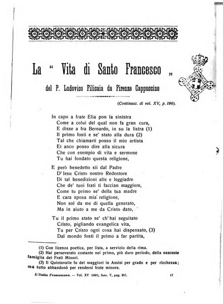 L'Italia francescana rivista trimestrale di cultura francescana