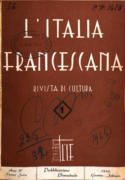 L'Italia francescana rivista trimestrale di cultura francescana