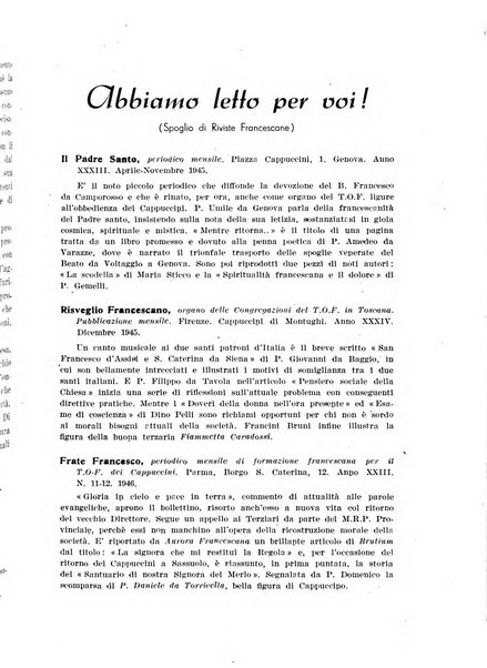 L'Italia francescana rivista trimestrale di cultura francescana