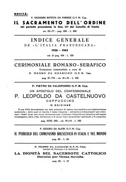 L'Italia francescana rivista trimestrale di cultura francescana