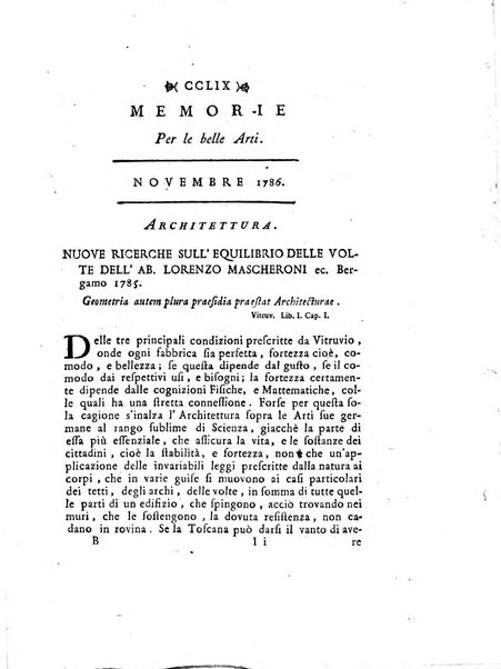 Memorie per le belle arti