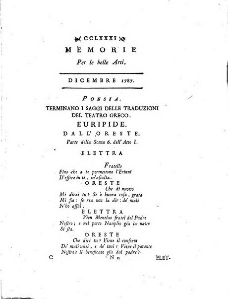 Memorie per le belle arti